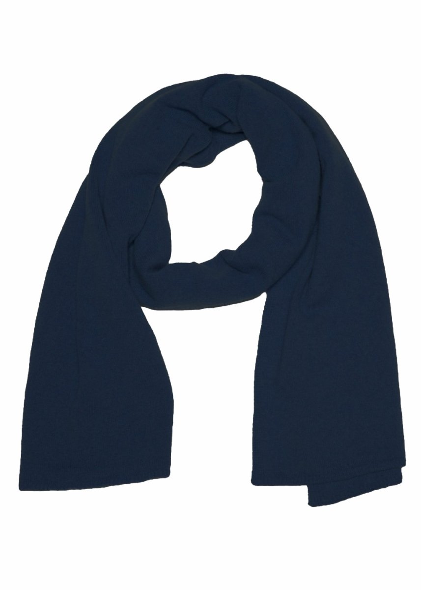 Bedford Recycled Cashmere Wrap Scarf - NavyAnd For GoodScarves