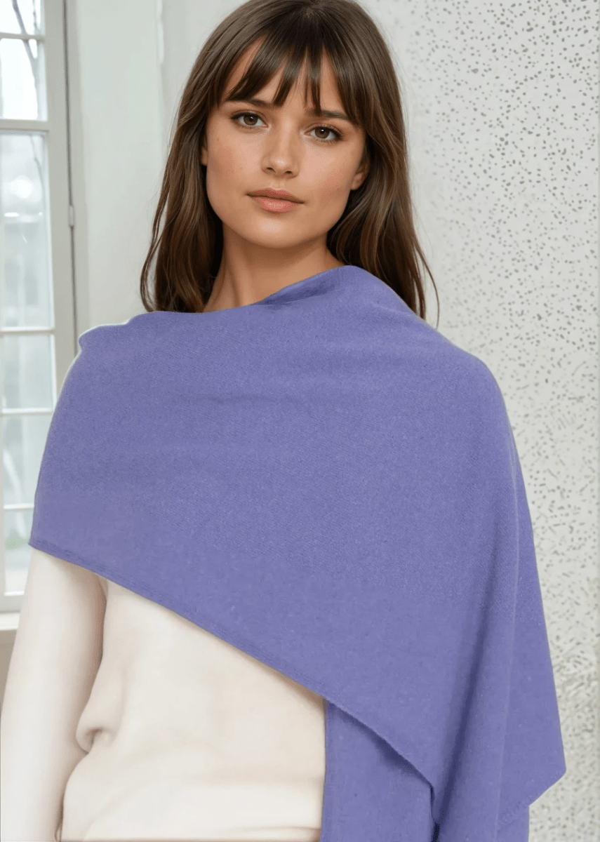 Bedford Recycled Cashmere Wrap Scarf - VioletAnd For GoodScarves