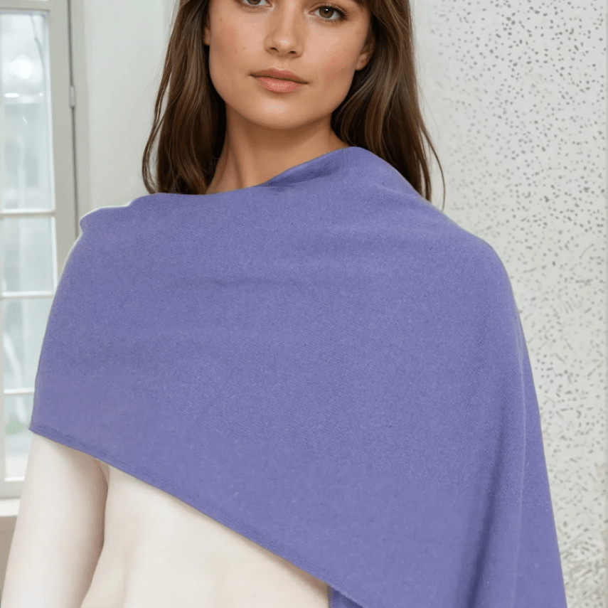 Bedford Recycled Cashmere Wrap Scarf - VioletAnd For GoodScarves