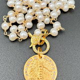 Bee Pendant with Freshwater PearlsBeth ZinkNECKLACES