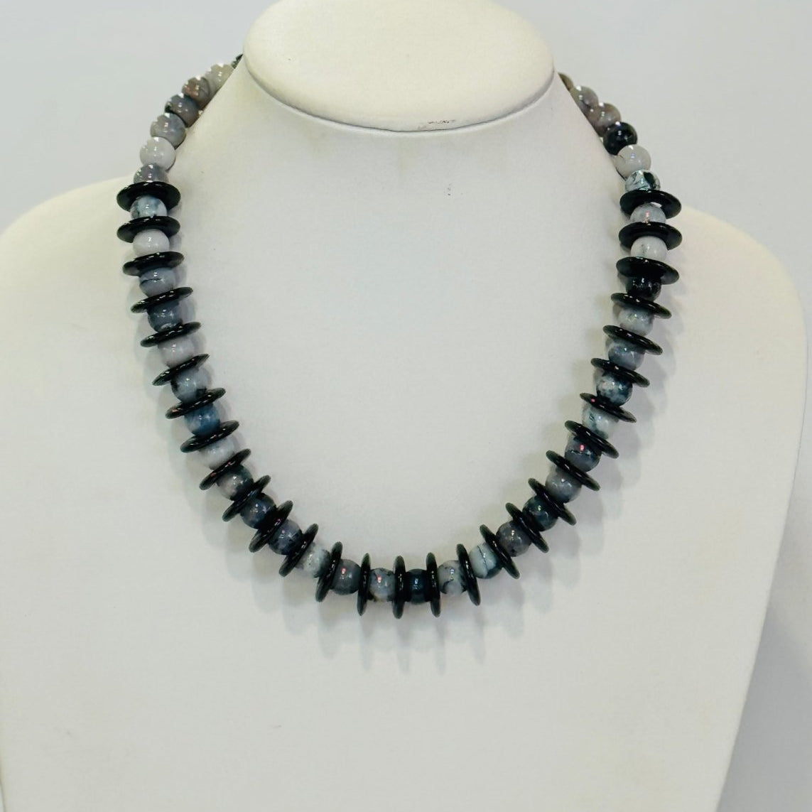 Black and Gray Jasper NecklaceDebra PyeattNECKLACES
