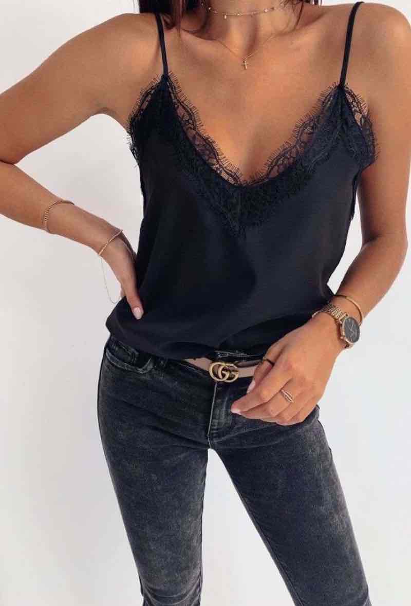 Black Lace Camisole / One sizeESTEE BROWNTOPS