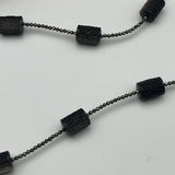 Black Obsidian Carved Barrels With Pyrite NecklaceBeth ZinkNECKLACES