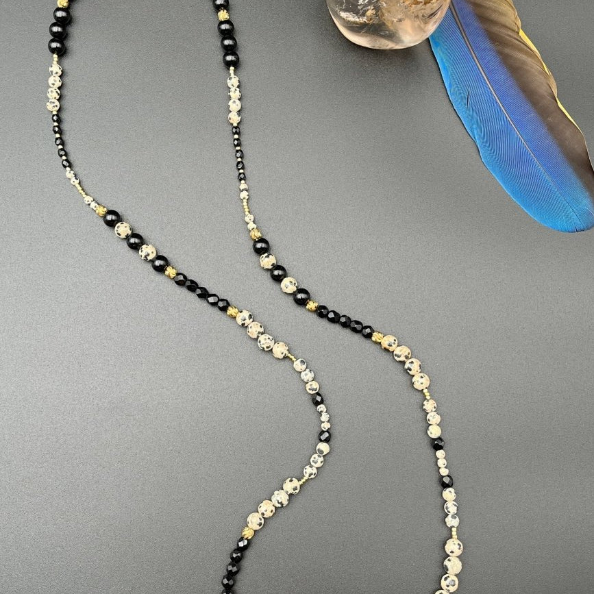 Black Onyx + Dalmatian Jasper NecklaceDebra PyeattNECKLACES
