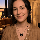Black Onyx Pendant Necklace with Citrine CenterBeth ZinkNECKLACES