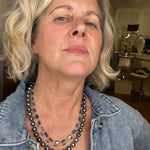 Blue Kyanite Rectangles Wire Wrapped Short NecklaceBeth ZinkNECKLACES