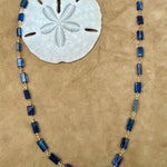 Blue Kyanite Rectangles Wire Wrapped Short NecklaceBeth ZinkNECKLACES