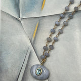 Blue Lace Agate with Embedded Blue TopazBeth ZinkNECKLACES