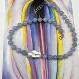 Blue Lace Agate with Fireball Pearl NecklaceBeth ZinkNECKLACES