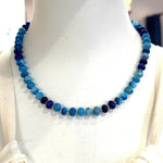 Blue Mixed Gemstones Short NecklaceBeth ZinkNECKLACES
