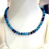 Blue Mixed Gemstones Short NecklaceBeth ZinkNECKLACES