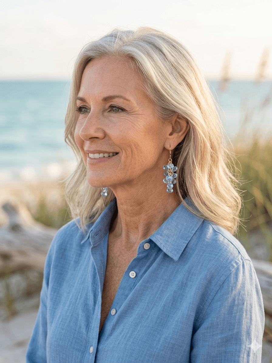 Blue Topaz Cluster Drop EarringsBeth ZinkEARRINGS