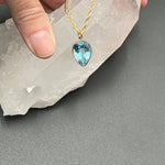 Blue Topaz Teardrop Necklace on 14kgf Rope ChainBeth ZinkNECKLACES