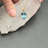 Blue Topaz Teardrop Necklace on 14kgf Rope ChainBeth ZinkNECKLACES