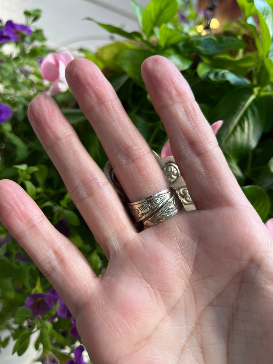Bold Green Turquoise Blossom Ring – AdjustableZiabirdRINGS
