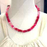 Bright Pink Gemstones Short NecklaceBeth ZinkNECKLACES