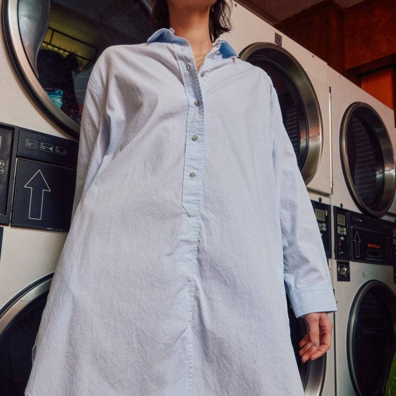 Button Up Long Sleeve Shirt Dress – BlueLara DaisyDRESS