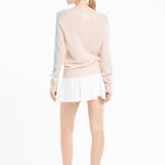 Cashmere V - Neck Sweater – Peau/BleuSTUDIO CASHMERE8SWEATER