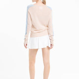 Cashmere V - Neck Sweater – Peau/BleuSTUDIO CASHMERE8SWEATER