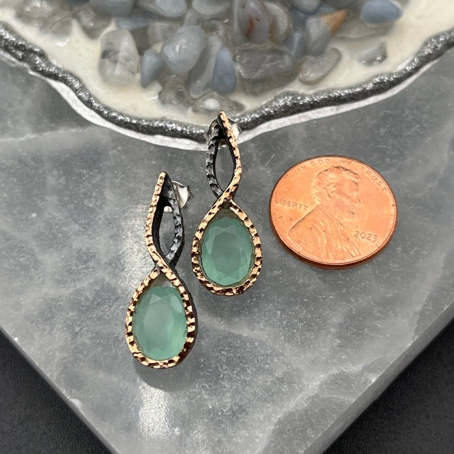 Chalcedony Earrings - 1.5” longBORAEARRINGS