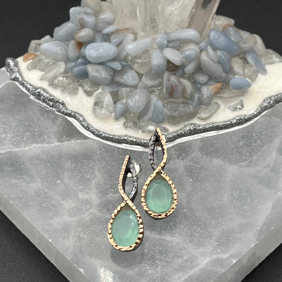 Chalcedony Earrings - 1.5” longBORAEARRINGS