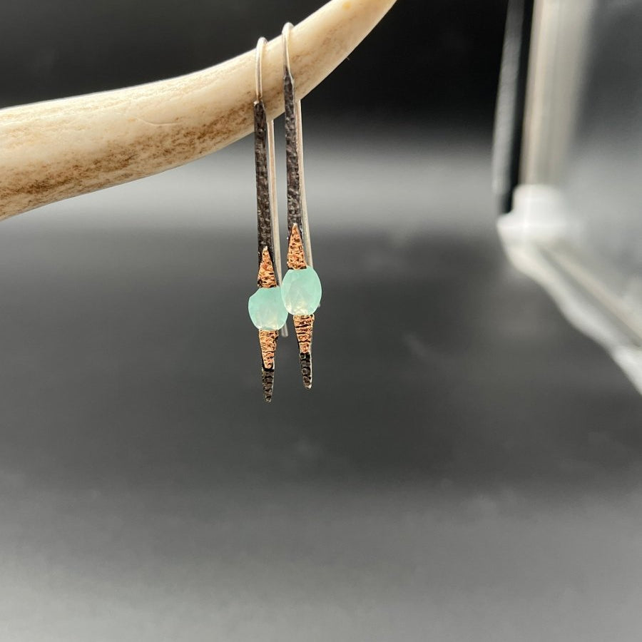 Chalcedony Earrings - 2” longBORAEARRINGS