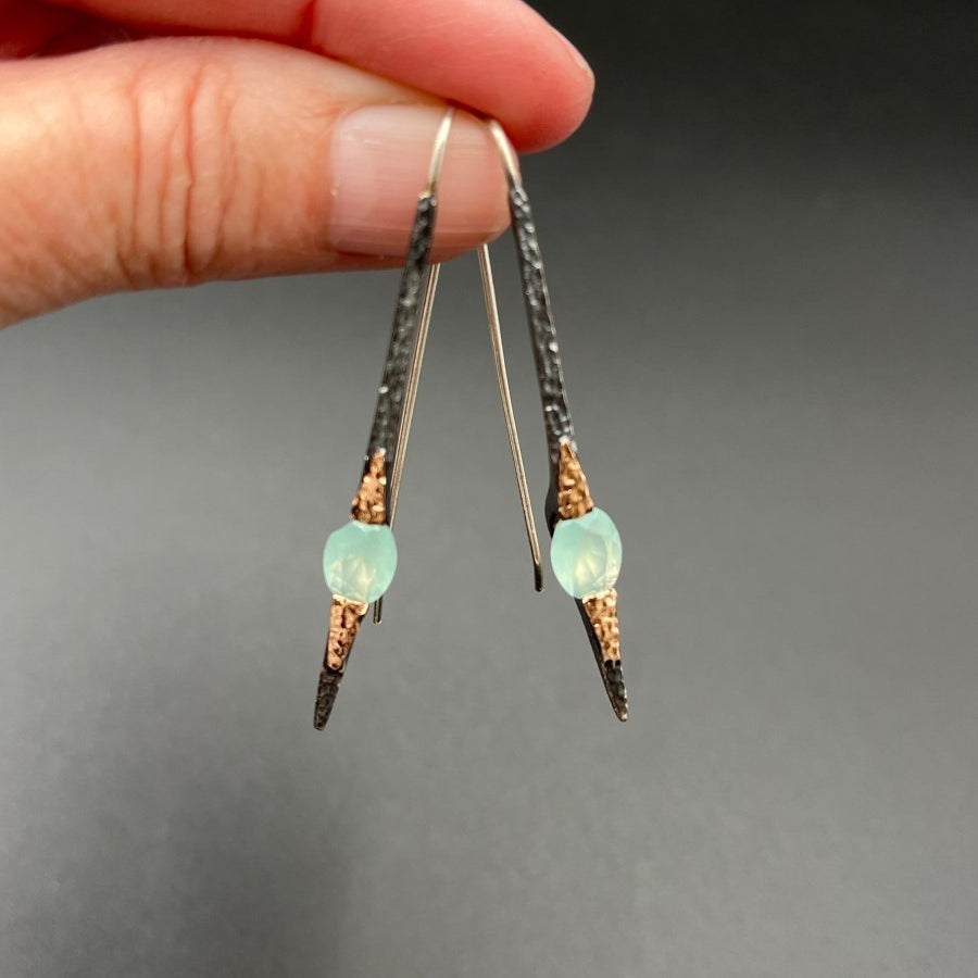 Chalcedony Earrings - 2” longBORAEARRINGS