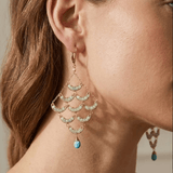 Chrysoprase Cascade with Turquoise Drop EarringsMichelle PresslerEARRINGS