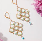 Chrysoprase Cascade with Turquoise Drop EarringsMichelle PresslerEARRINGS