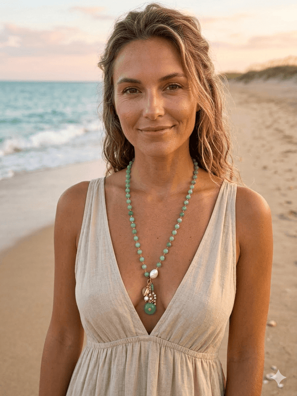 Chrysoprase with Lemon Quartz and Freshwater Pearls NecklaceBeth ZinkNECKLACES