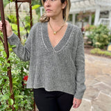 Cloud - Soft Charcoal Striped Pull OverCT PlageSWEATER