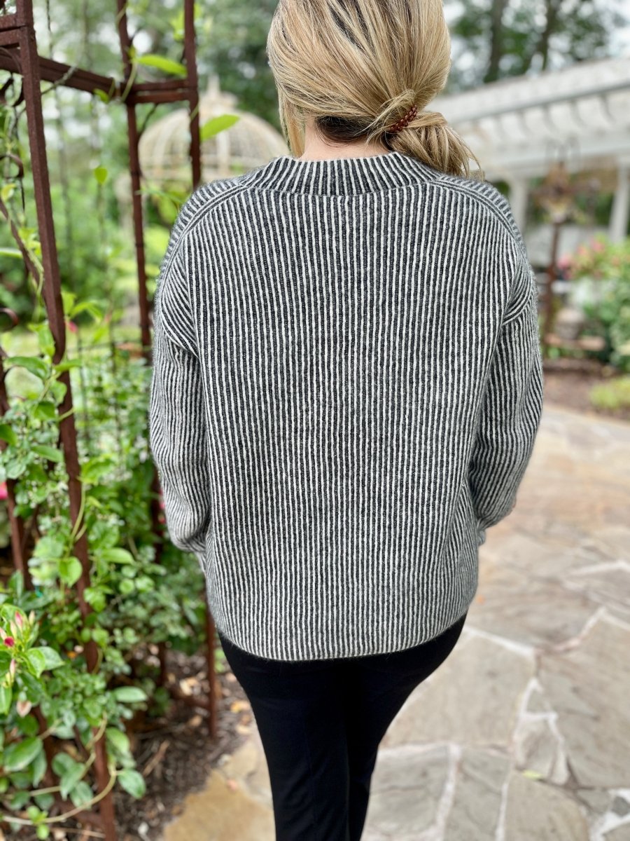 Cloud - Soft Charcoal Striped Pull OverCT PlageSWEATER