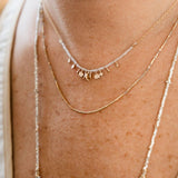 Cluster of White Topaz Necklace with CharmsILDNECKLACES