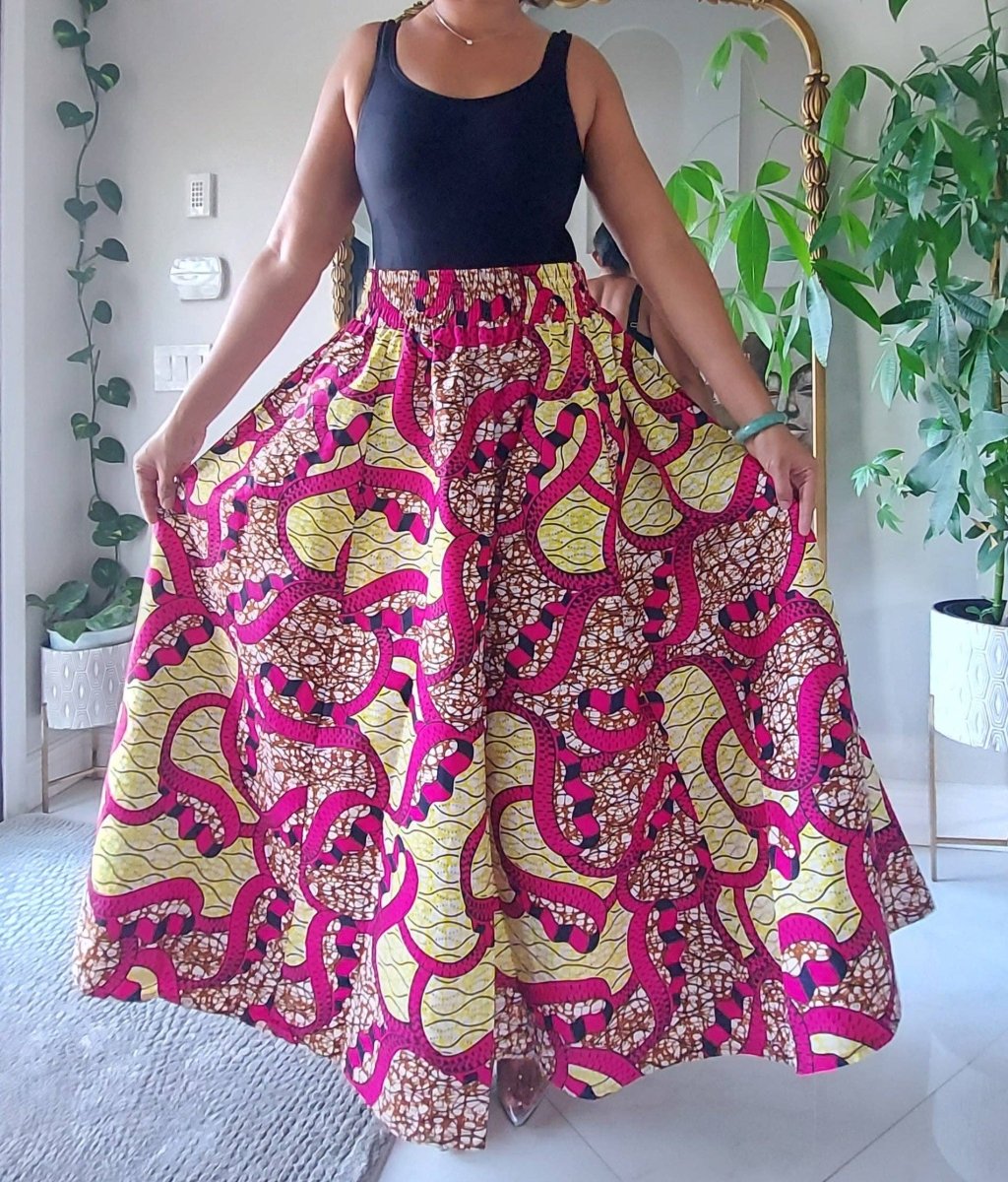 Colorful Hostess SkirtIndia BatikSKIRT