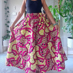 Colorful Hostess SkirtIndia BatikSKIRT