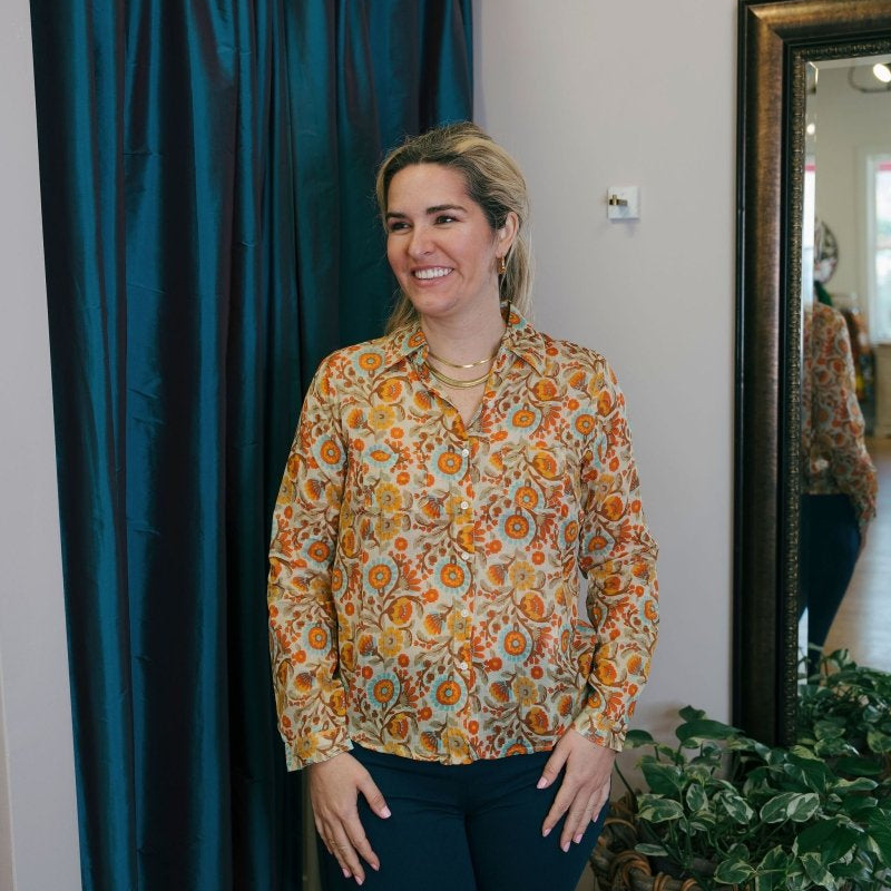Cotton Blouse with PocketsTerre RougeTOPS