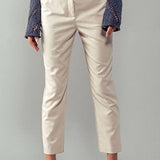 Cropped Straight Leg Side Pocket Trousers: OatmealUrban DaizyBOTTOM
