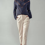 Cropped Straight Leg Side Pocket Trousers: OatmealUrban DaizyBOTTOM