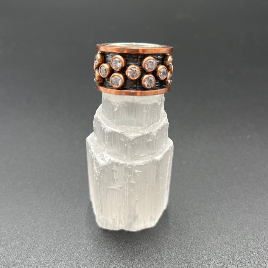 CZ Encircles the Band of Oxidized SilverBORARINGS