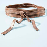 Metallic Wrap Belt – Truffle Leather
