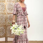 Dabu Block Printed Cotton Matching Set – Jaipur Artisan Work - MauveThe Fox and The MermaidSKIRT