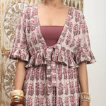 Dabu Block Printed Cotton Matching Set – Jaipur Artisan Work - MauveThe Fox and The MermaidSKIRT