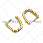 Dainty Gold Rectangle Huggie EarringBestBeads&BeyondEARRINGS