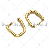 Dainty Gold Rectangle Huggie EarringBestBeads&BeyondEARRINGS