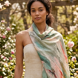 “Dancing Mist” Peggy Vineyard Art in CashmereZiabirdSCARVES