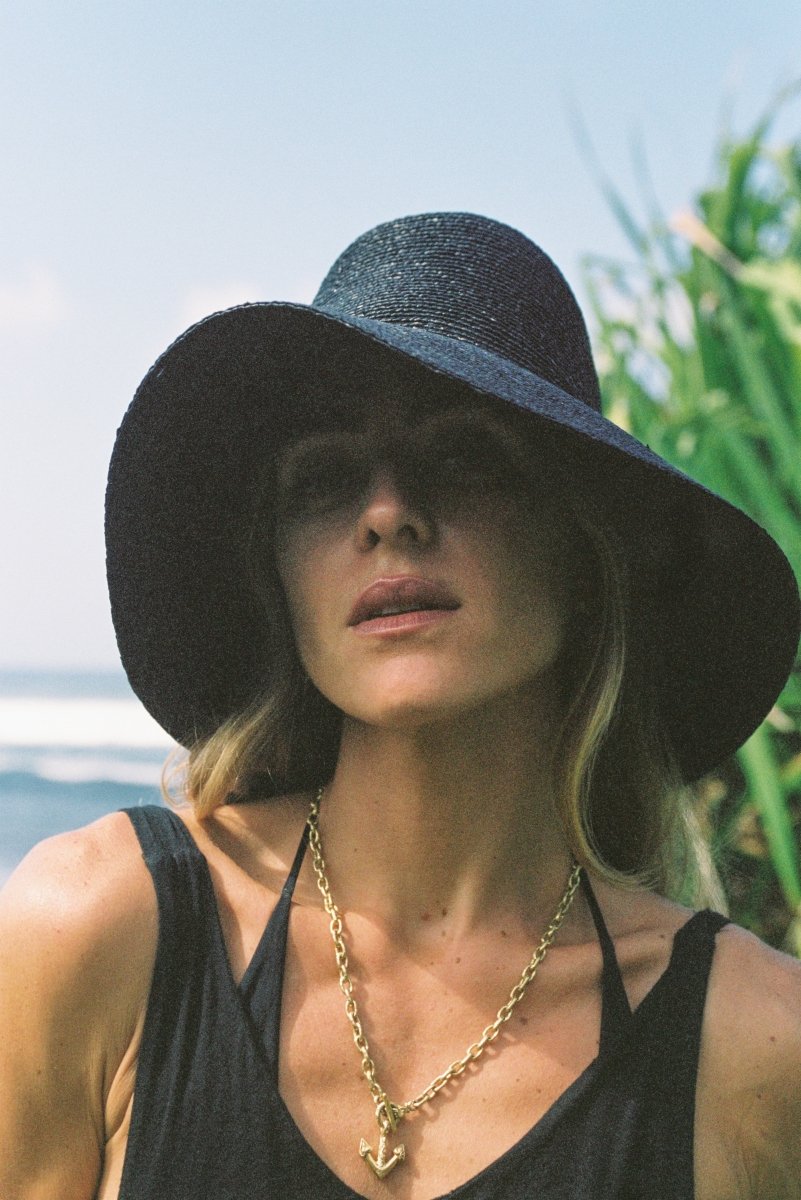 Darcy Wheat Straw in BlackW Y E T HSun Hat