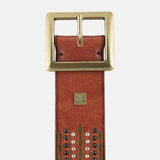 Daya | Studded Leather Belt Women - Embellished Belt: CognacAmsterdam Heritage Leather Belts, Bags, Jackets & Apparelbelt