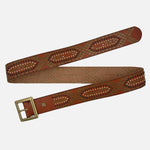 Daya | Studded Leather Belt Women - Embellished Belt: CognacAmsterdam Heritage Leather Belts, Bags, Jackets & Apparelbelt