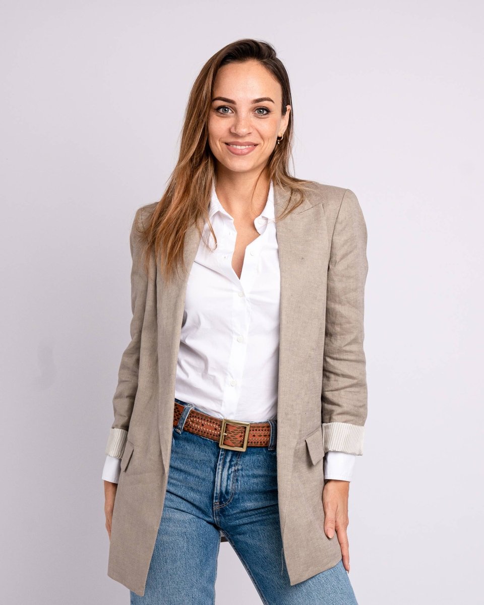 Daya | Studded Leather Belt Women - Embellished Belt: CognacAmsterdam Heritage Leather Belts, Bags, Jackets & Apparelbelt