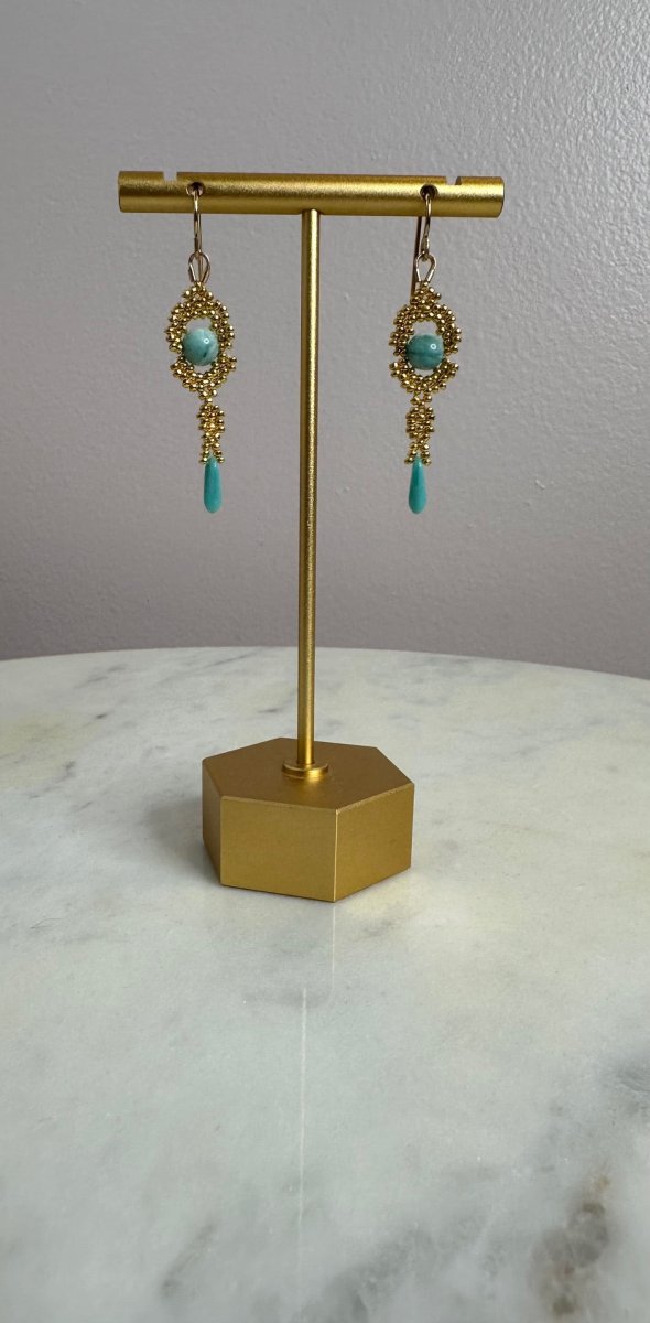 Debra Pyatt - Gold Beaded EarringsDebra PyeattEARRINGS